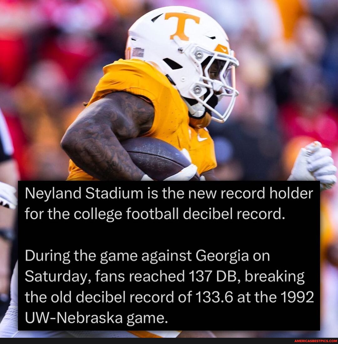 Loudest stadium in the COUNTRY.🔥 Neyland Stadium is the new record