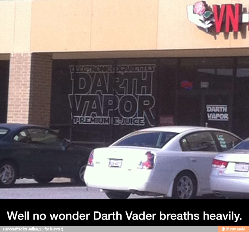 Well no wonder Darth Vader breaths heavily. - Well no wonder Darth Vader breaths heavily.