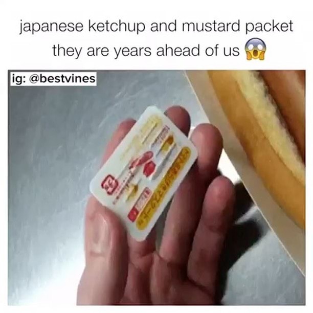 Japanese ketchup and mustard packet they are years ahead of us ª )
