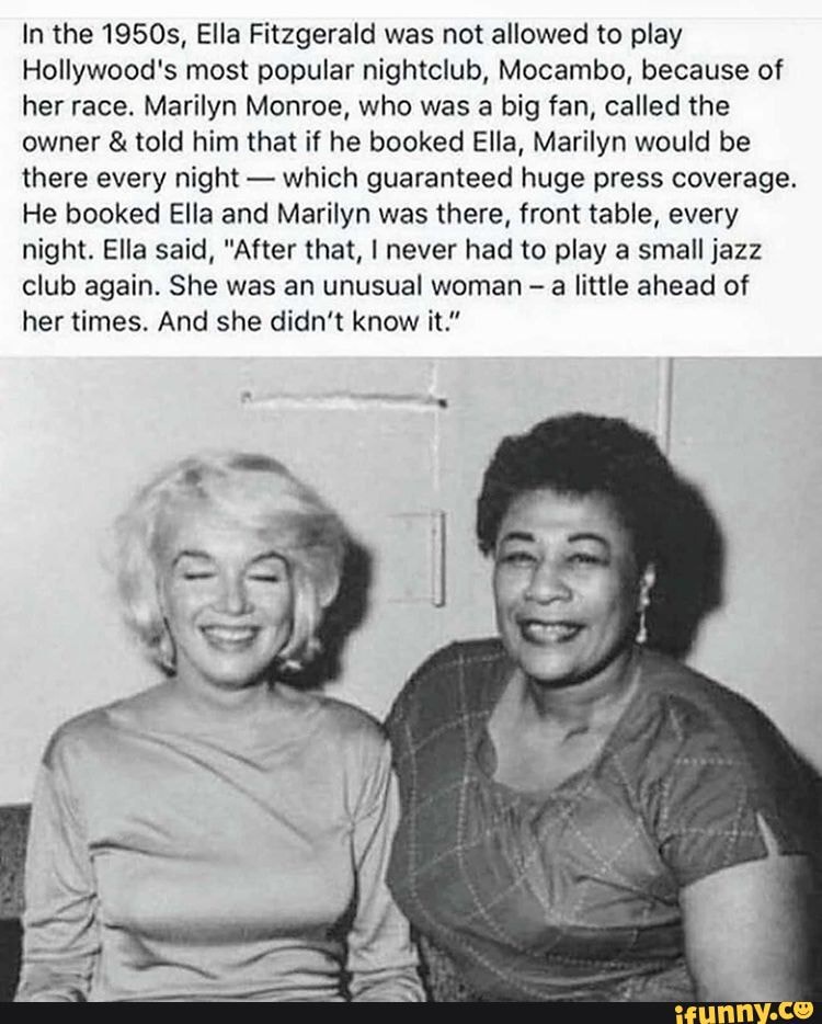 ella fitzgerald marilyn monroe