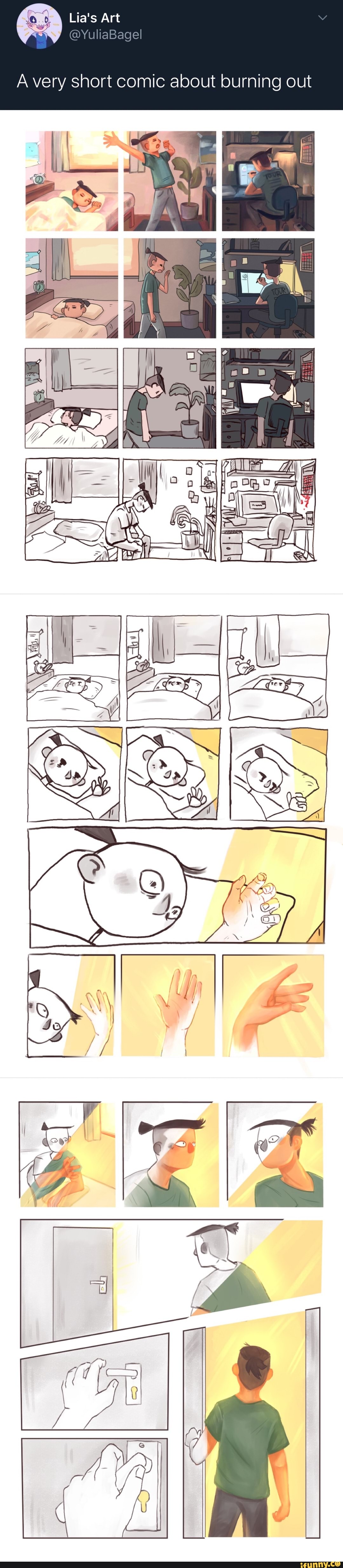 A very short comic about burning out