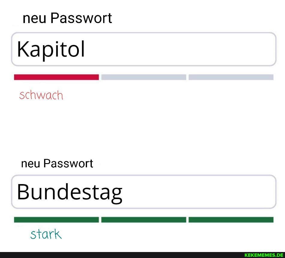 neu Passwort
Kapitol
schwach
neu Passwort
Bundestag
stark