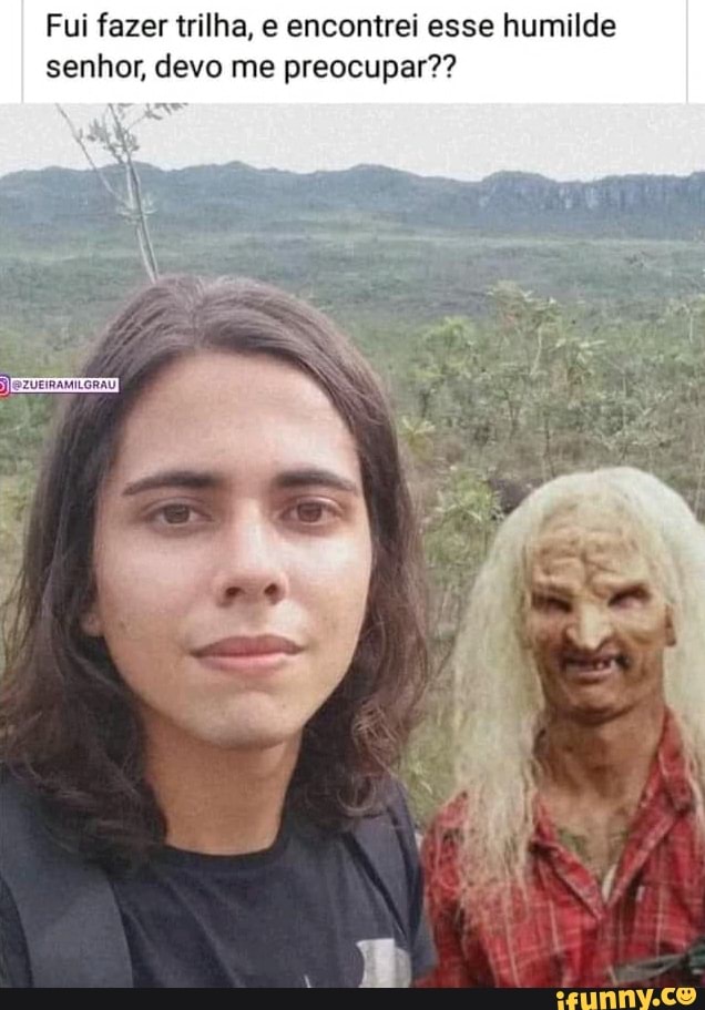 Fui fazer trilha, e encontrei esse humilde senhor, devo me preocupar??