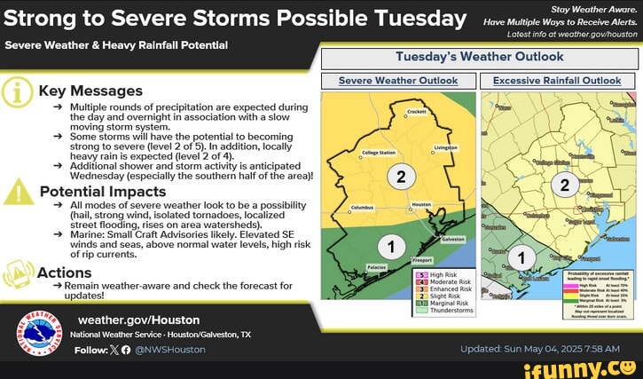 Strong to Severe Storms Possible Tuesday to eceve Awe Tuesday's Weather ...