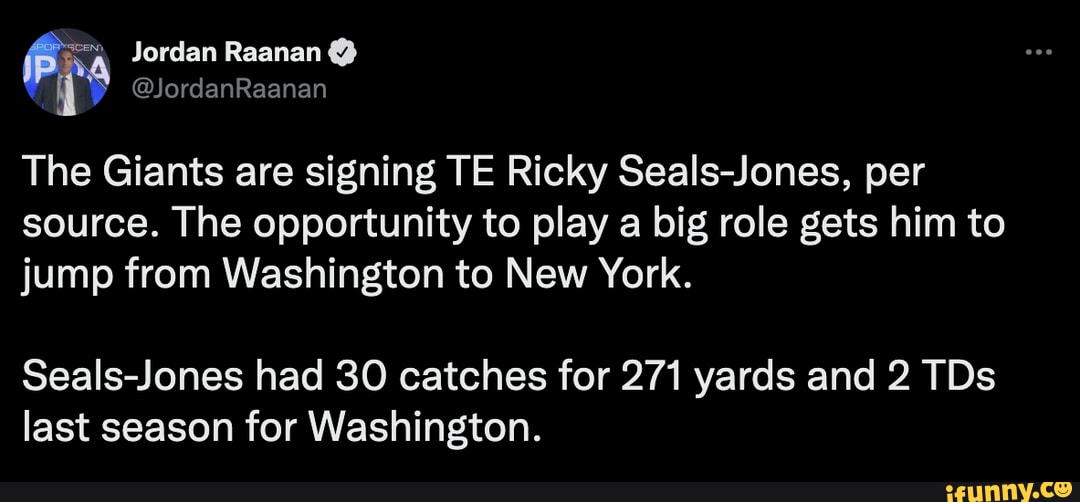 Seals-Jones signs with NY Giants