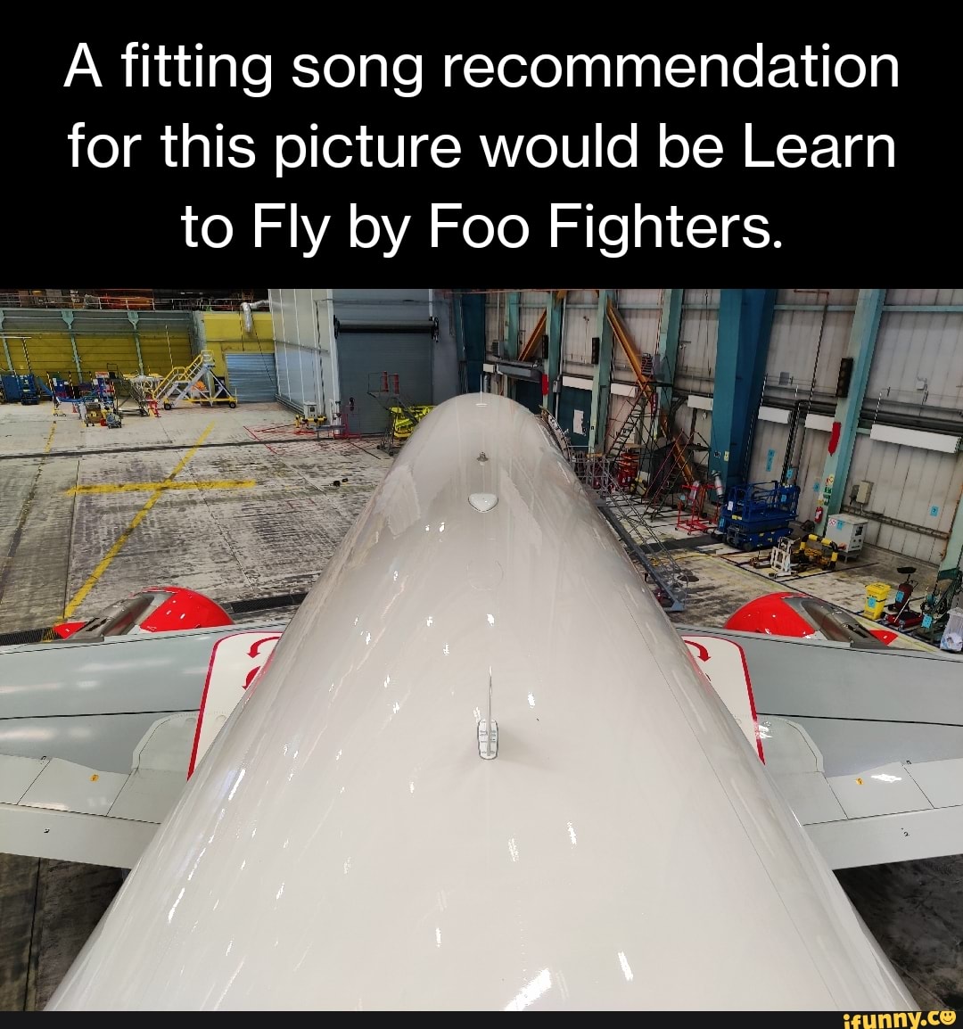 A fitting song for this picture would be Learn to Fly by