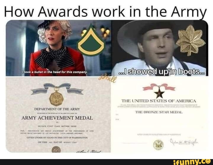 How Awards work in the Arm DEPARTMENT OF THE ARMY THE BRONZE STAR MEDAL