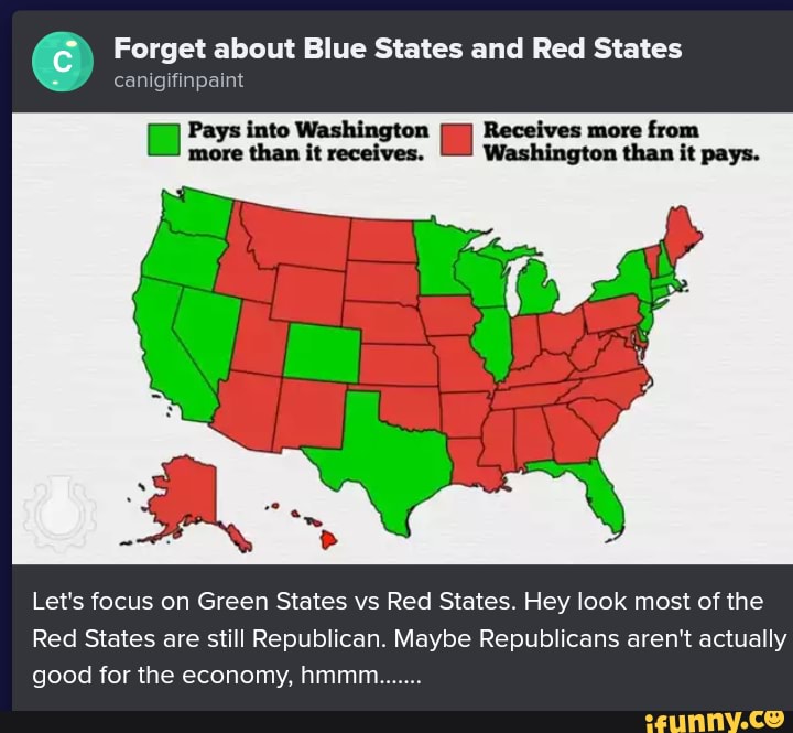 Can finpamt about Blue States and Red States Pays into
