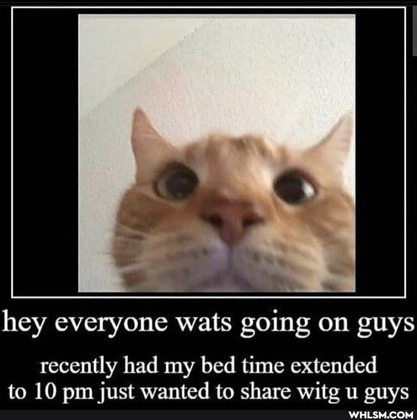 hey everyone wats going on guys
recently had my bed time extended to 10 pm just wanted to share wite u euvs