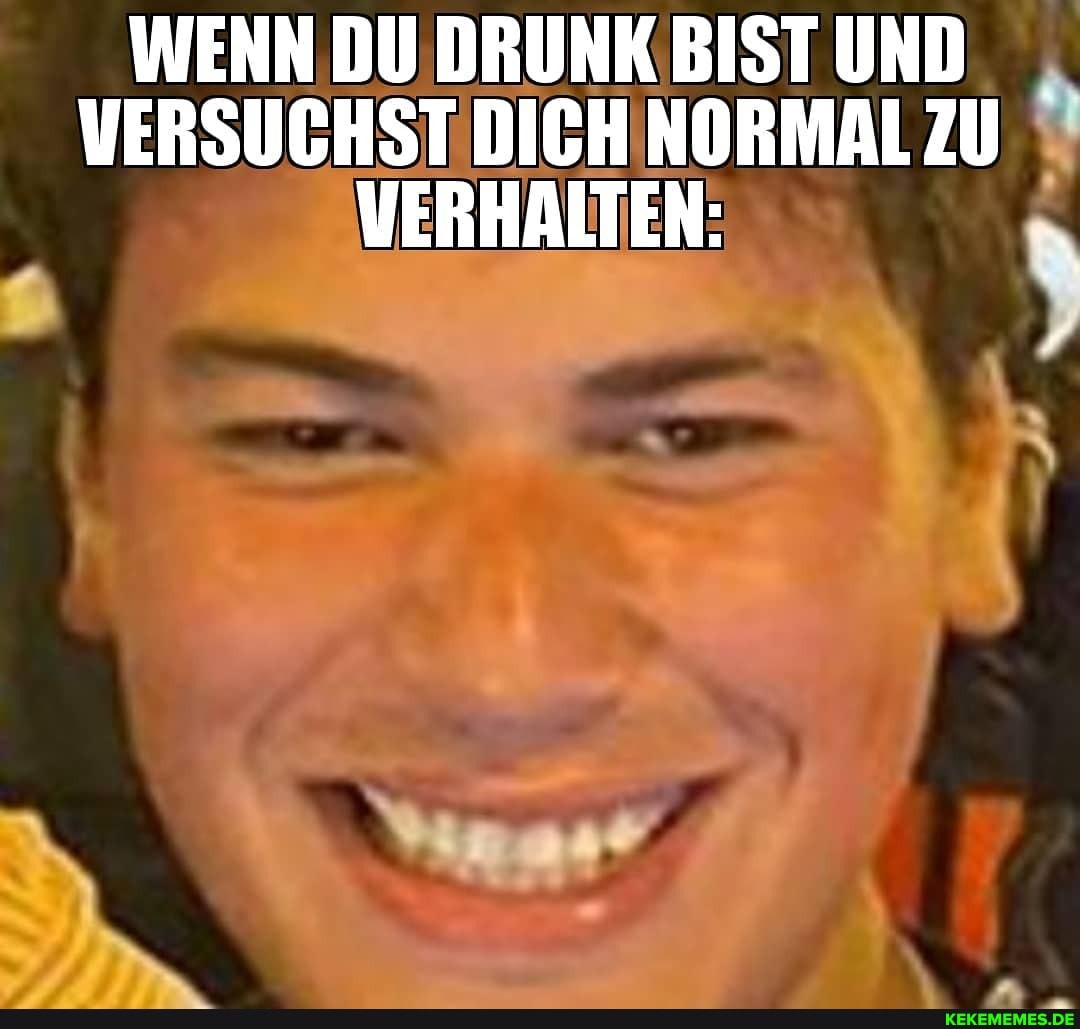 WENN DU DRUNK BIST UND VERSUCHST DICH NORMAL ZU VERHALTEN: