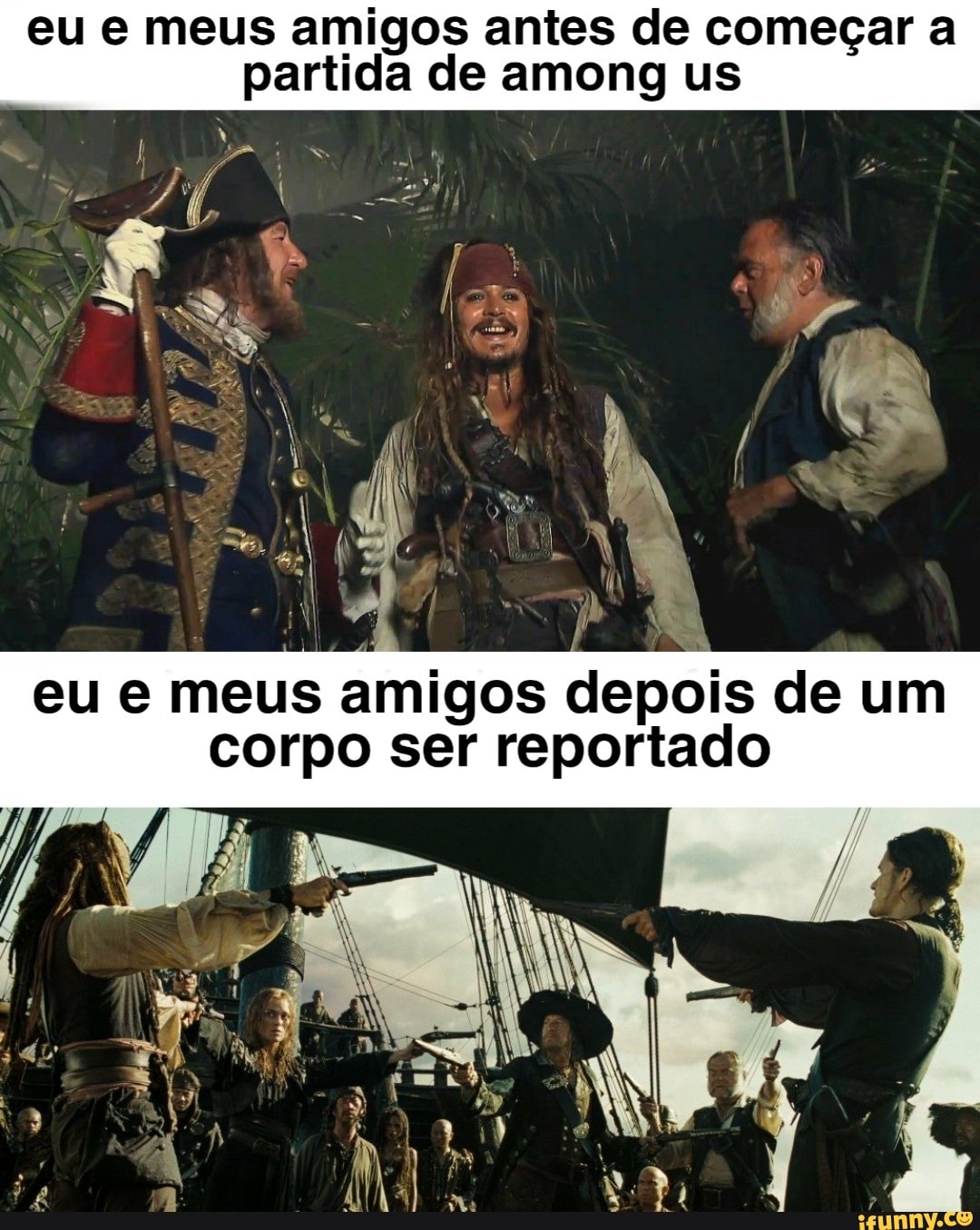 eu e meus amigos antes de começar a partida de among us
'y RA
VAR,
eu e meus amigos depois de um corpo ser reportado