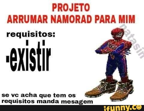 PROJETO ARRUMAR NAMORAD PARA MIM Sevcacha Que Temos Requisitos Manda Mesagem IFunny Brazil