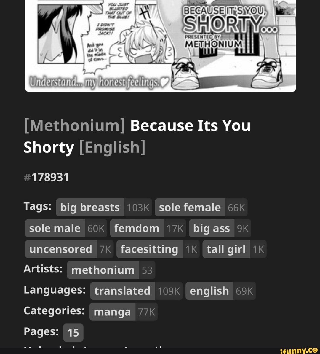 Methonium Because Its You Shorty English #178931 Tags
