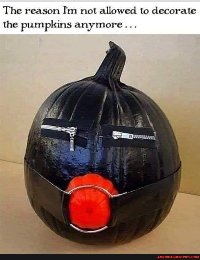 The reason I'm not allowed to decorate the pumpkins anymore...
