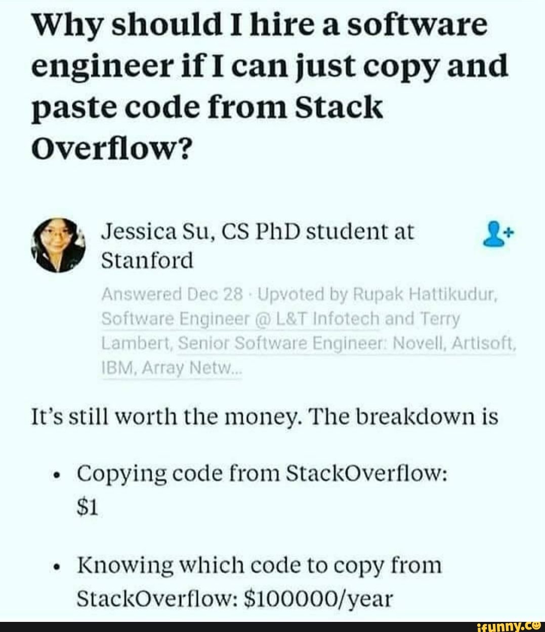 Why Should I Hire A Software Engineer If I Can Just Copy And Paste Code From<script async src=