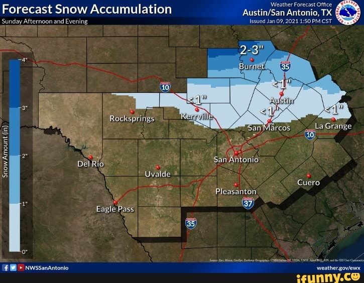 Forecast 'Sunday Afternoon Snow and Evening Accumulation {Issued Jan 09