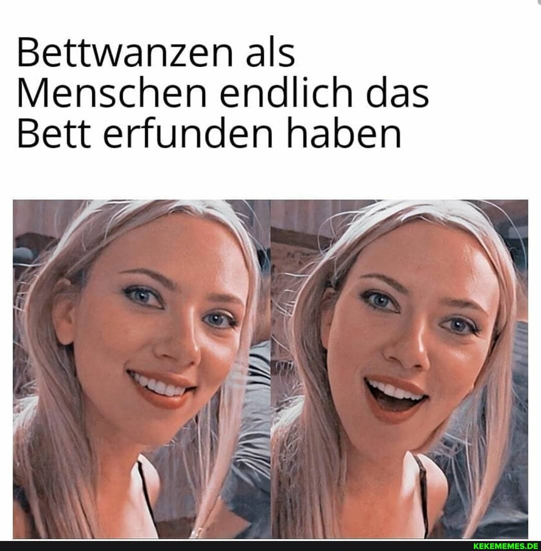 Bettwanzen als
Menschen endlich das
Bett erfunden haben