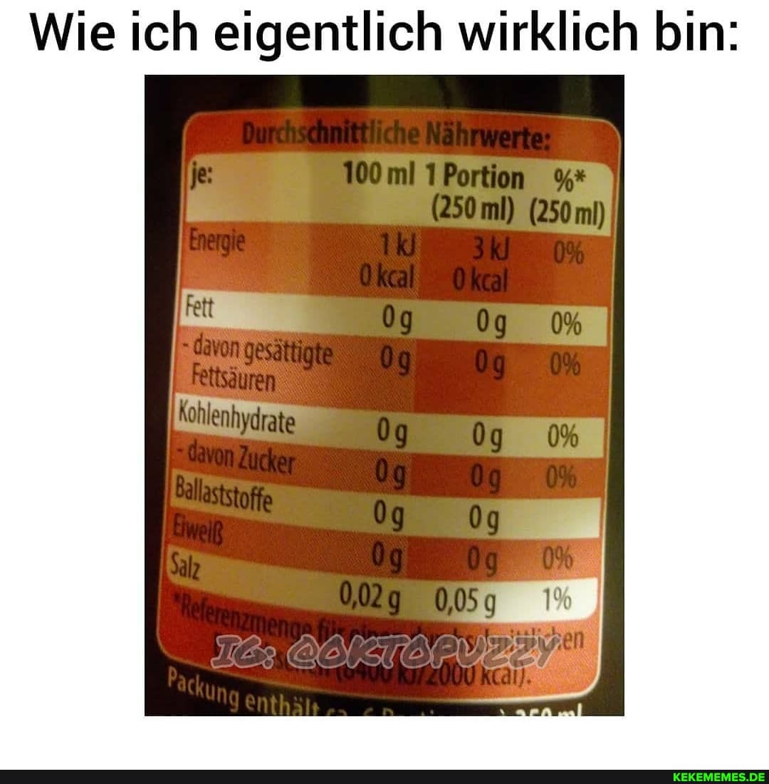 Wie ich eigentlich wirklich bin:
je
gen