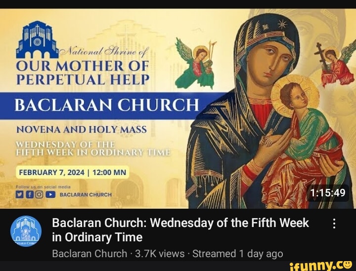 National Shrine of OUR MOTHER OF PERPETUAL HELP BACLARAN CHURCH NOVENA ...