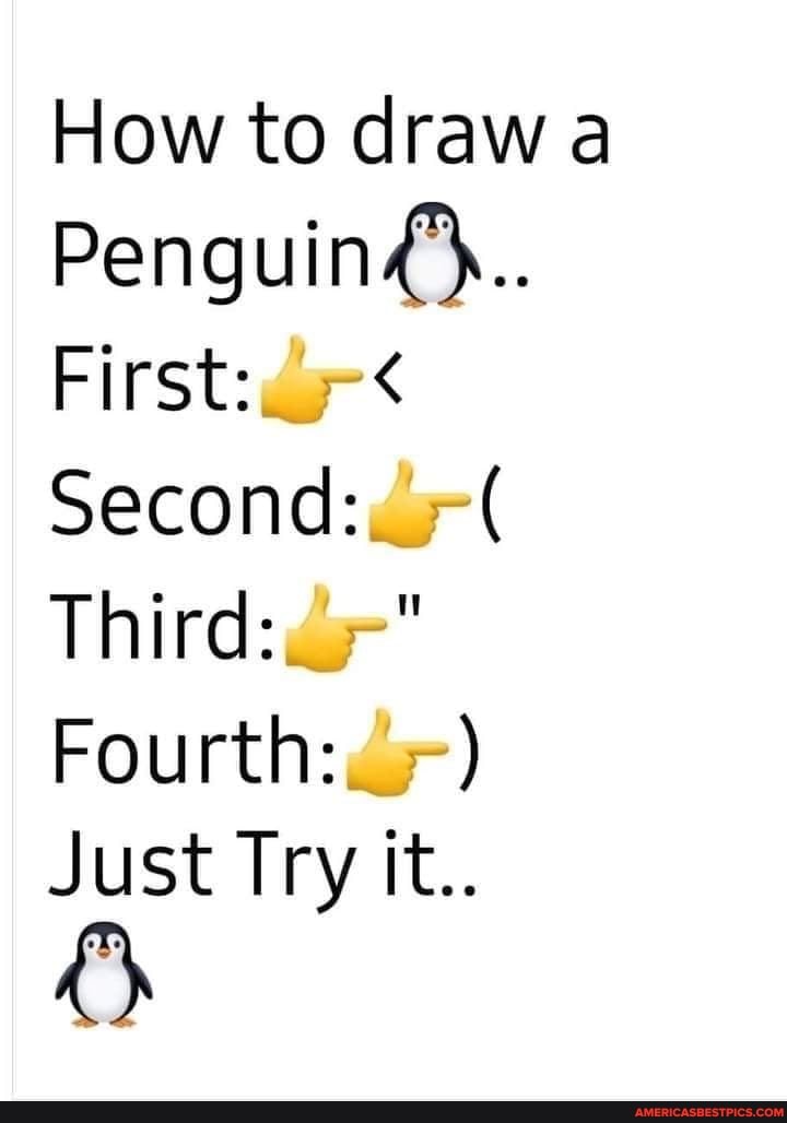 How to draw a Penguin'. First:.