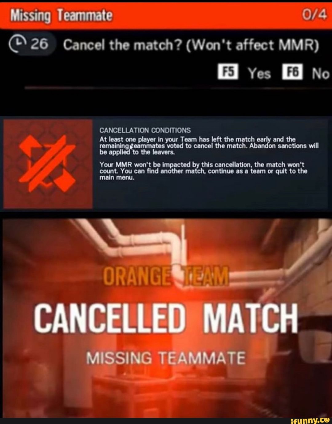 © 26 Cancel the match? (Won't affect MMR)