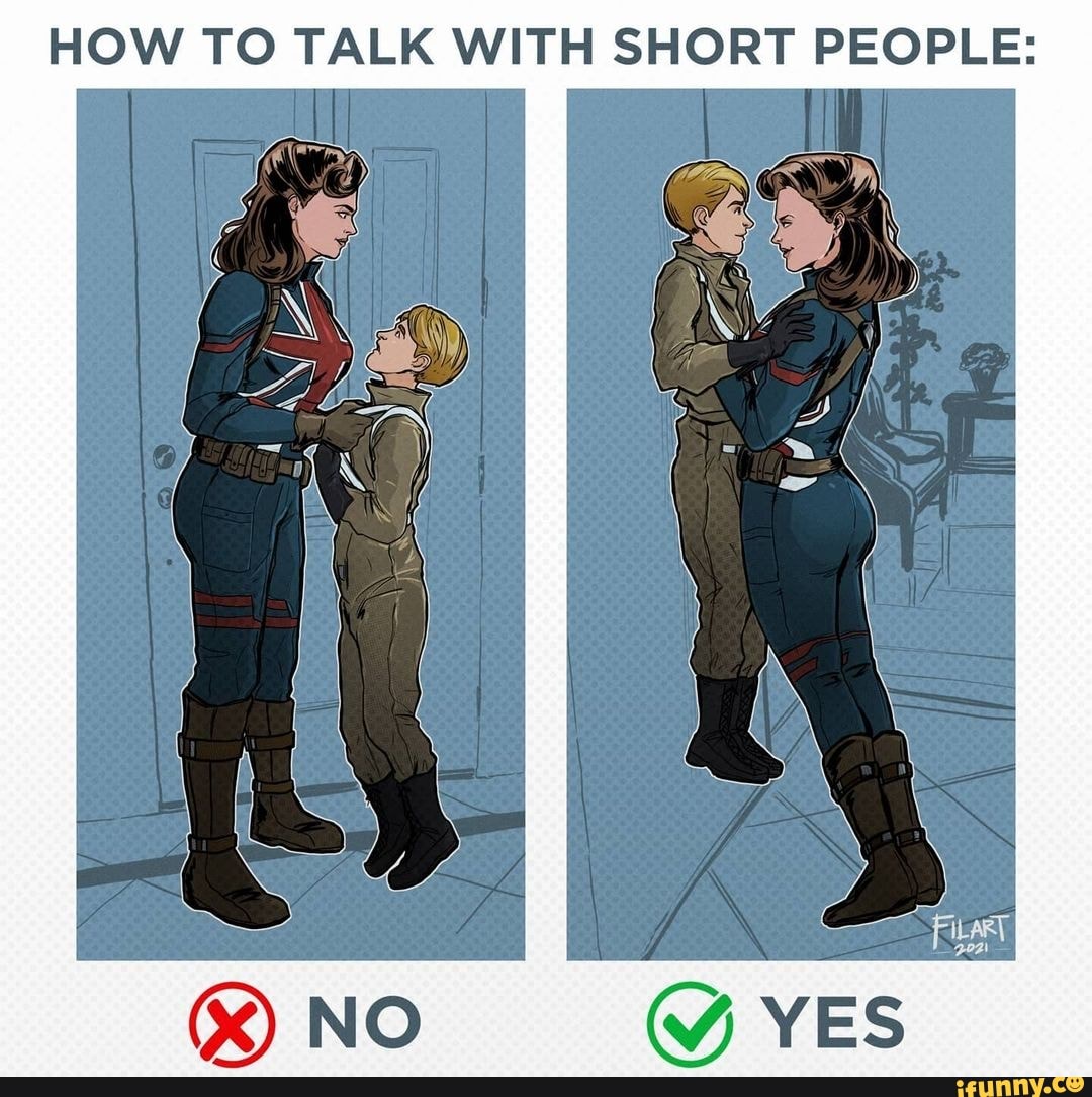 How to talk to short people meme