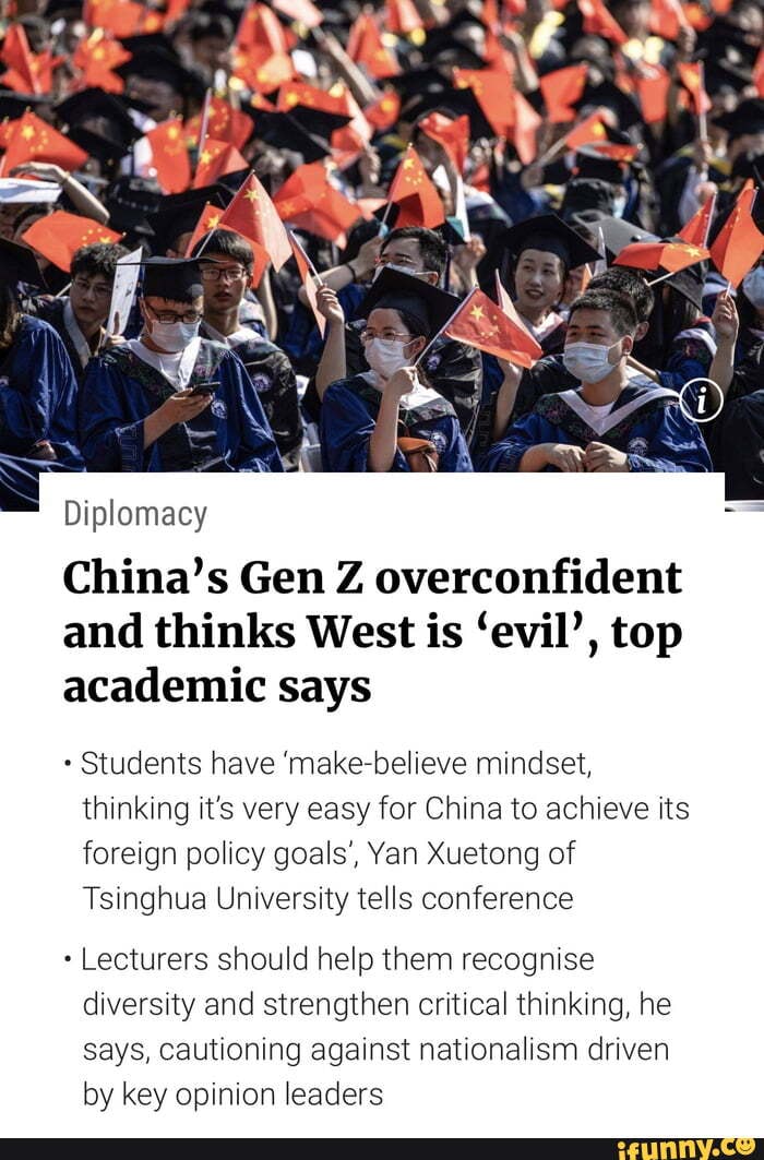 Diplomacy China's Gen Z Overconfident And Thinks West Is 'evil', Top ...