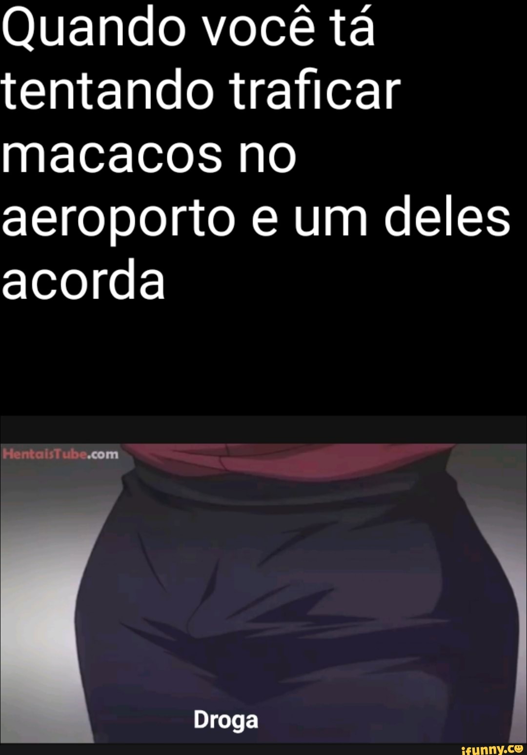 Quando você tá tentando traficar macacos no aeroporto e um deles acorda
Droga