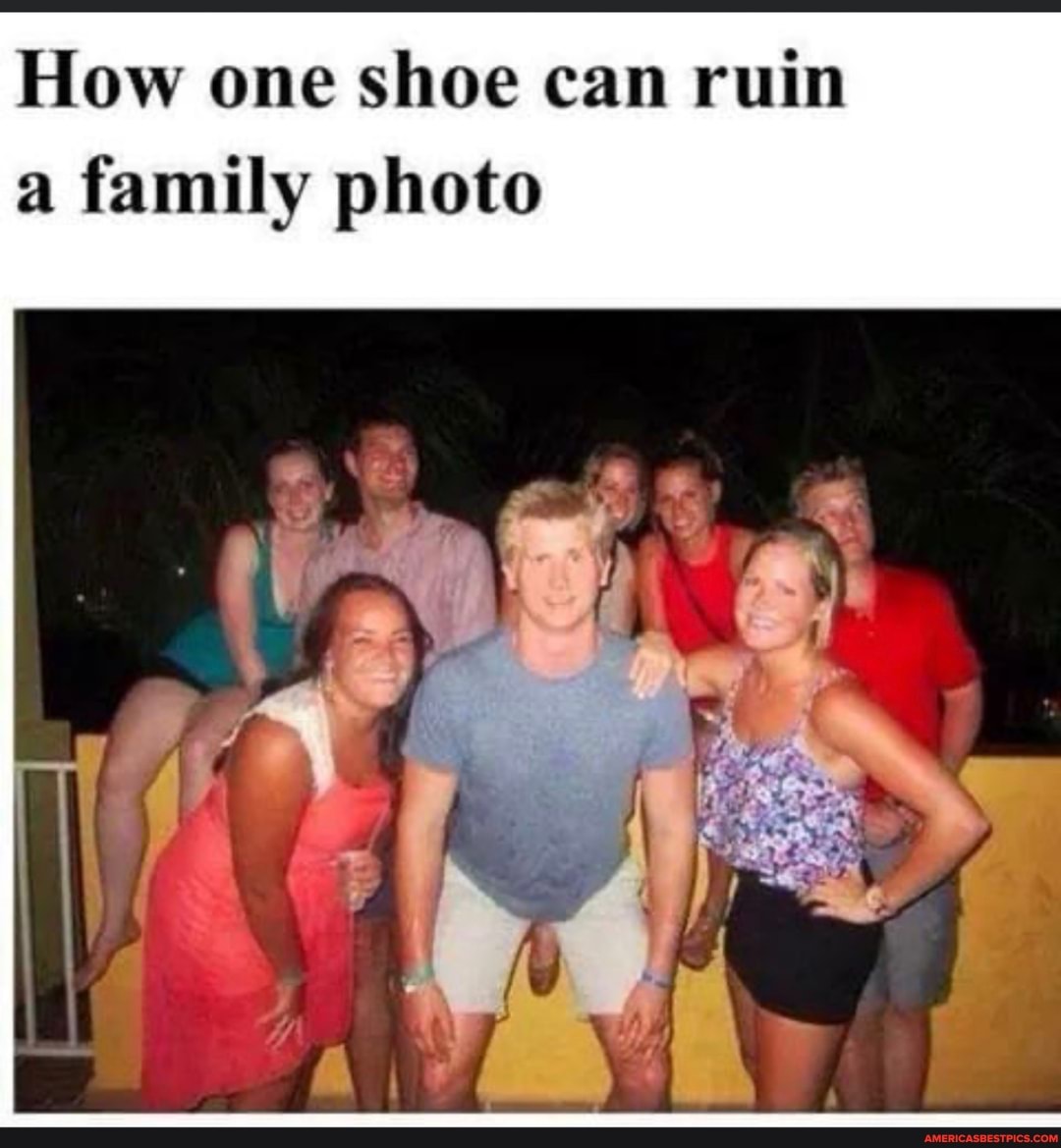 How one shoe can ruin a family photo