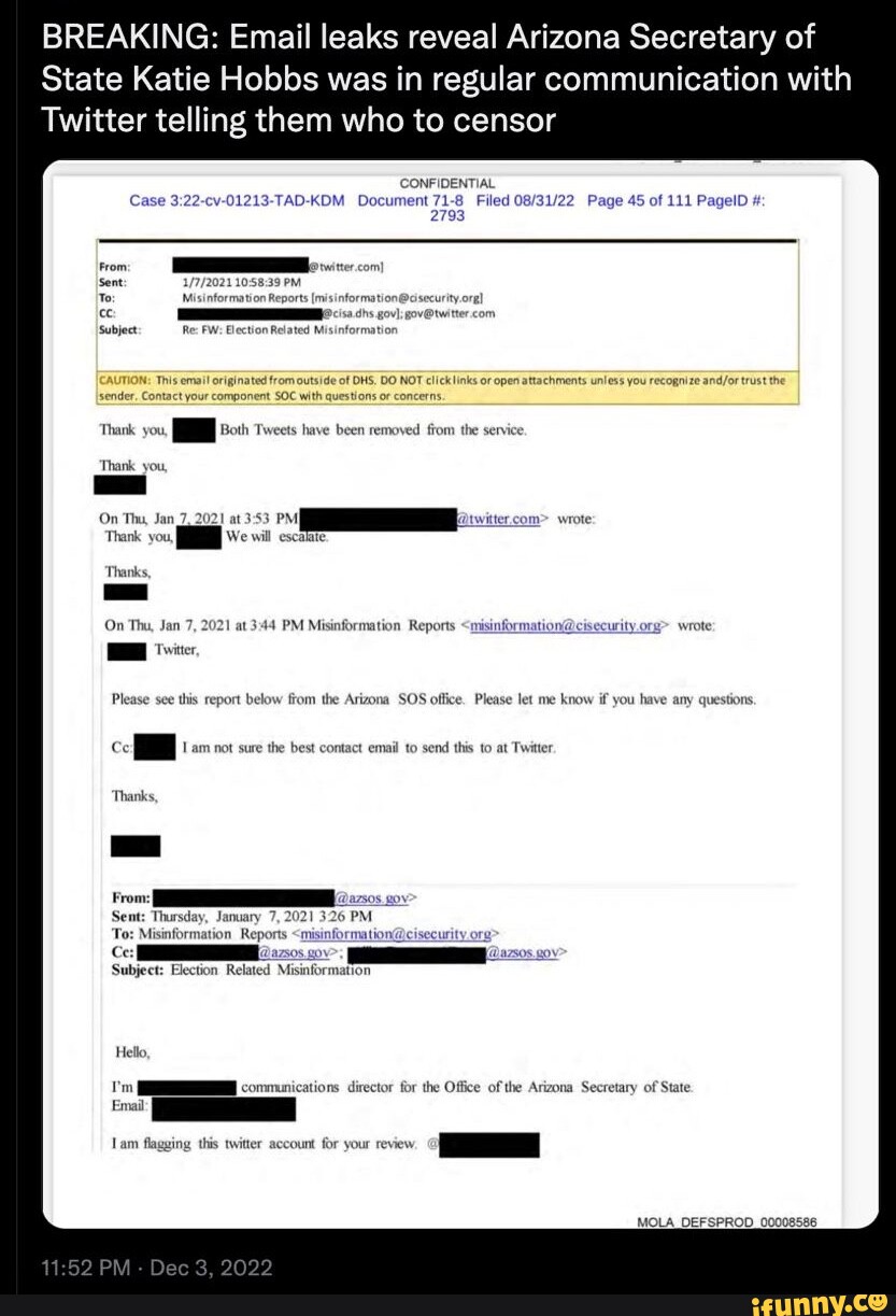 BREAKING Email leaks reveal Arizona Secretary of State Katie Hobbs was