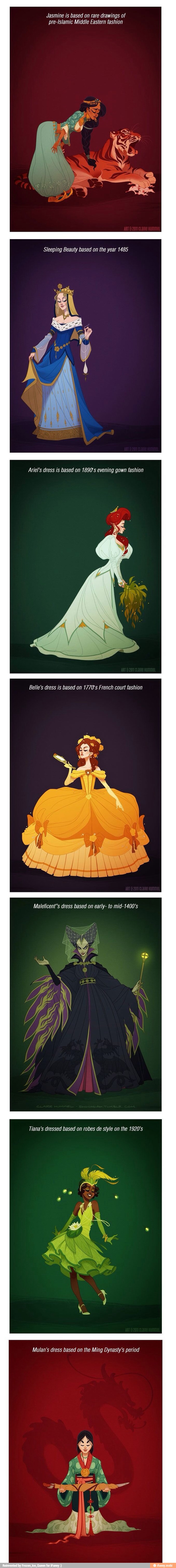 Jasmine ¡s based on rare drawings of
pre-Islamic Middle Eastern fashion
Sleeping Beauty based on the year 1485
