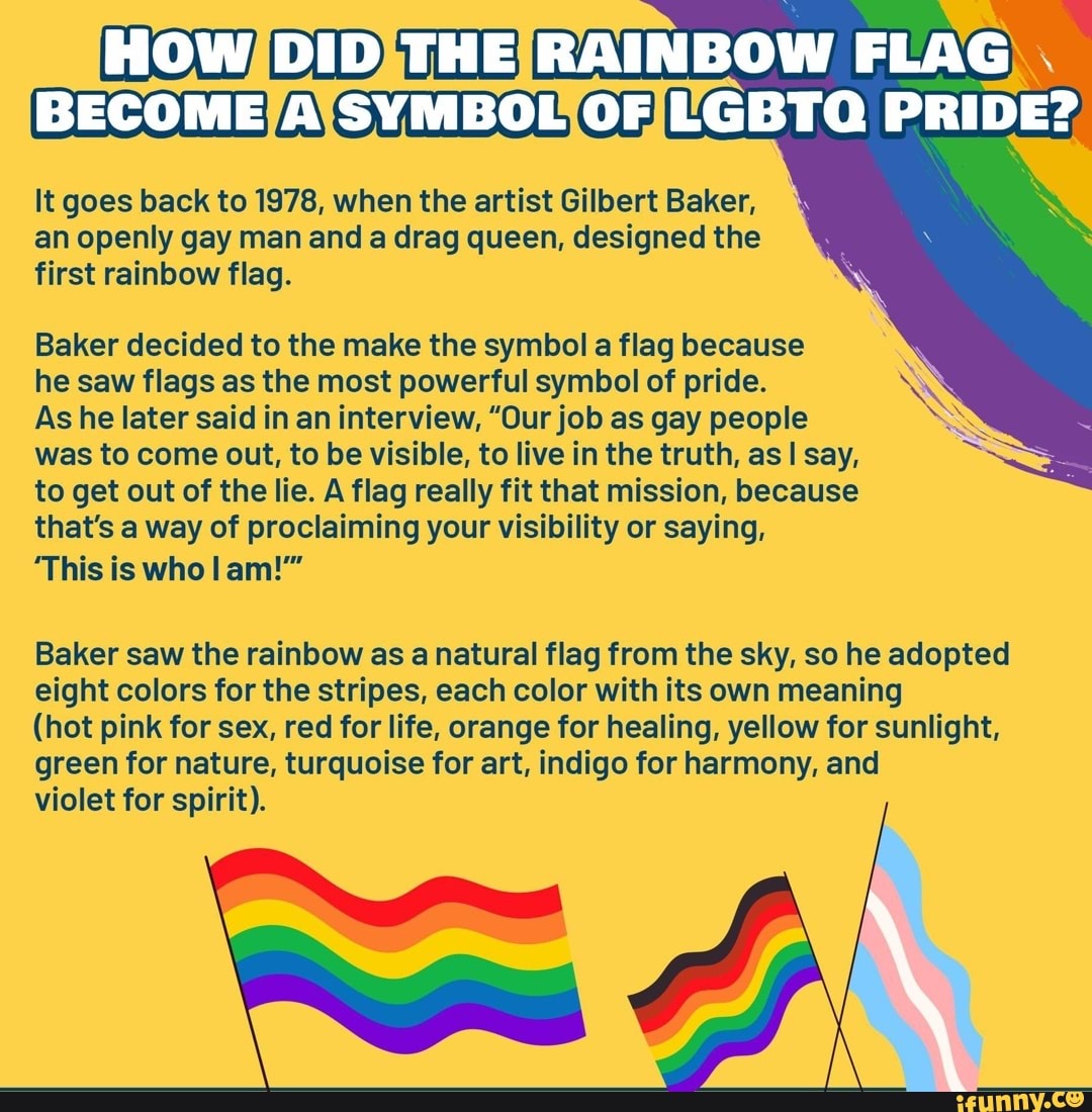 HOW DID THE RAINBOW FLAG BECOME SYMBOL OF PRIDE? It goes back to 1978 ...