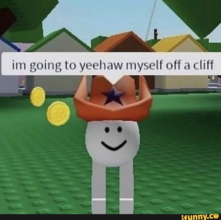 Im going to yeehaw myself off a cliff iFunny