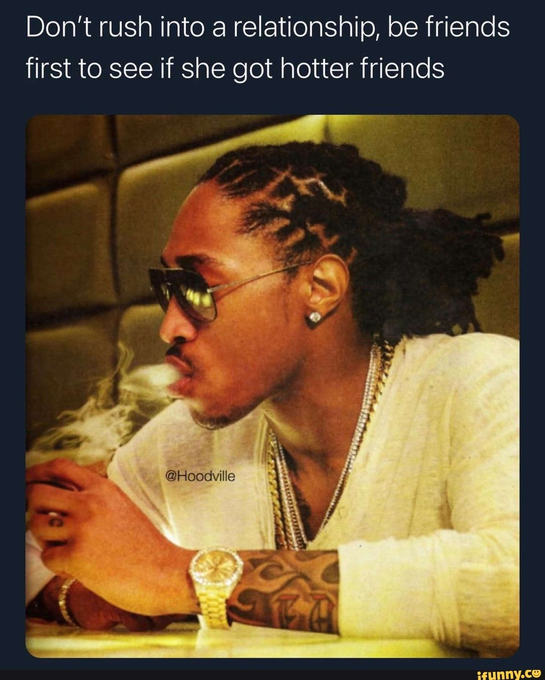 Don't rush into a relationship, be friends first to see if she got hotter friends