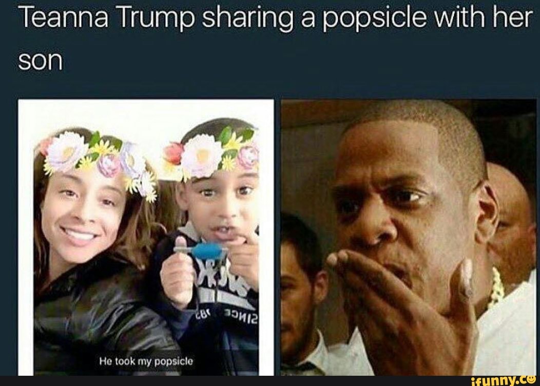 Teanna Trump Sharing A Popsicle With Her Son