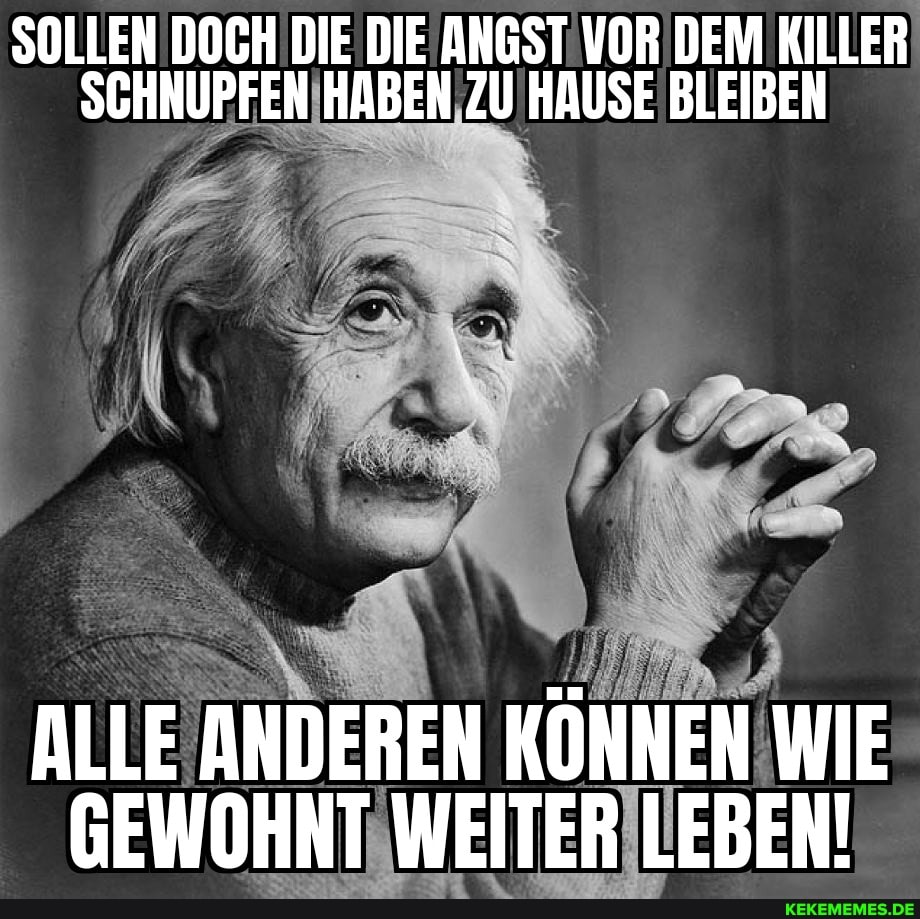 SOLLEN DOCH DIE DIE ANGST VOR DEM KILLER}
SCHNUPFENIHABEN ZU HAUSE BLEIBEN