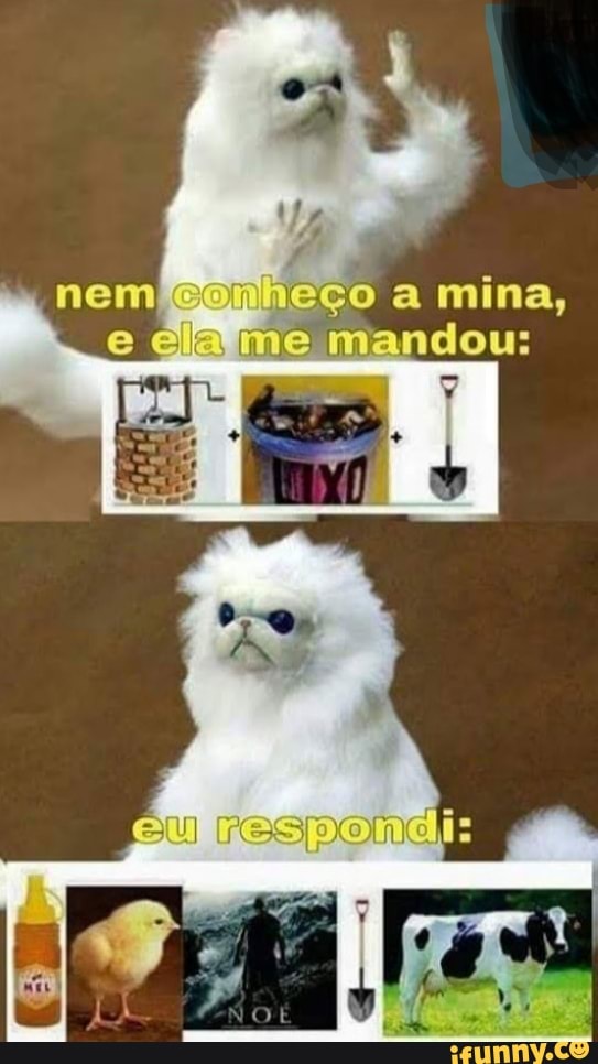 nem conheço a mi
e ela me mandou:
respondis