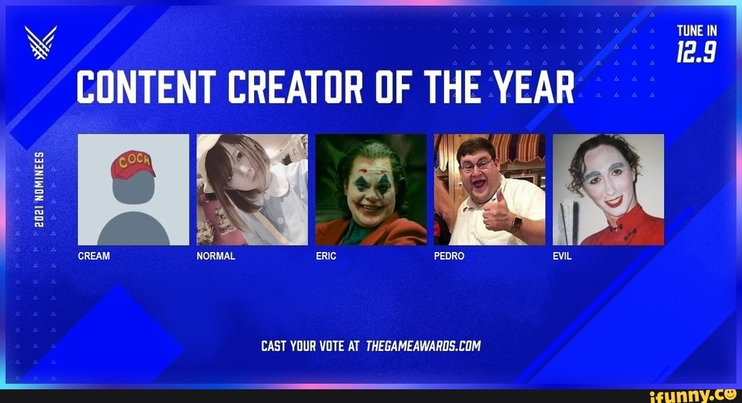 Content Creator of the Year, Nominees