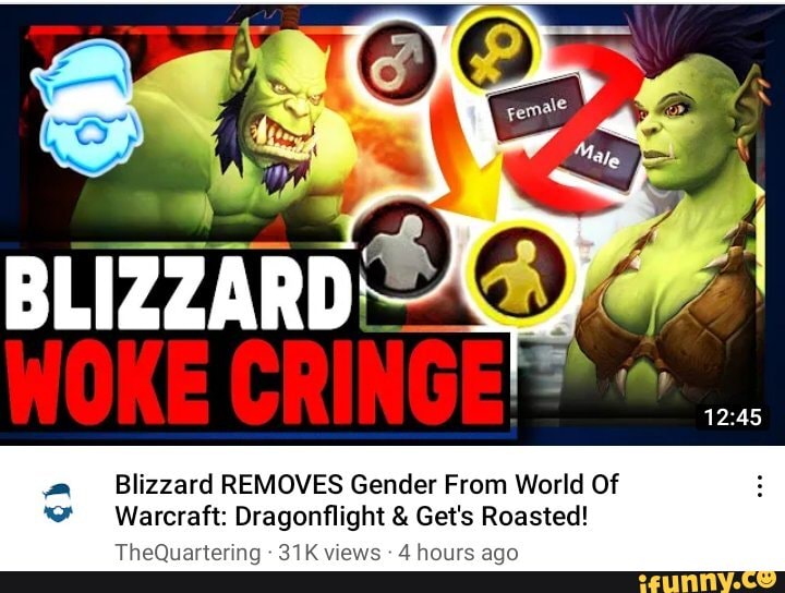 Blizzard REMOVES Gender From World Of Warcraft Dragonflight & Get's