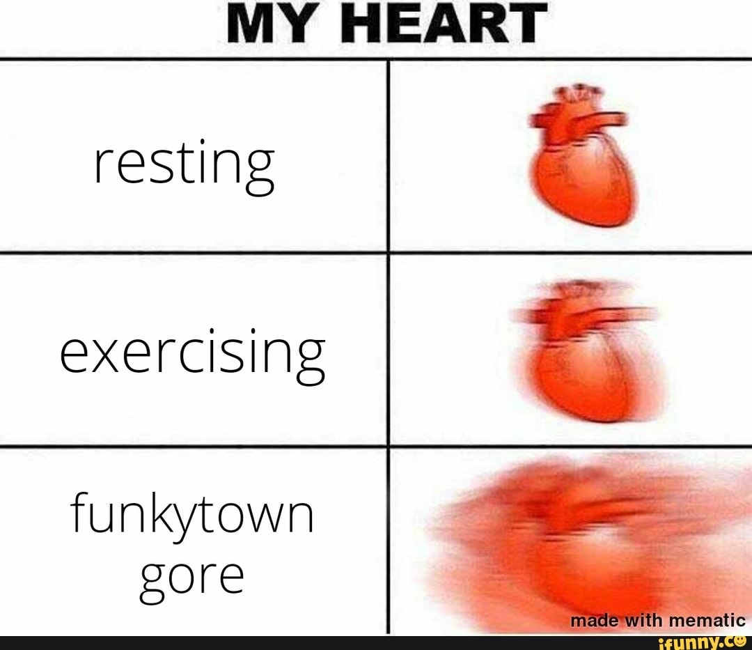 MY HEART resting exercising funkytown gore macs with memeatic.