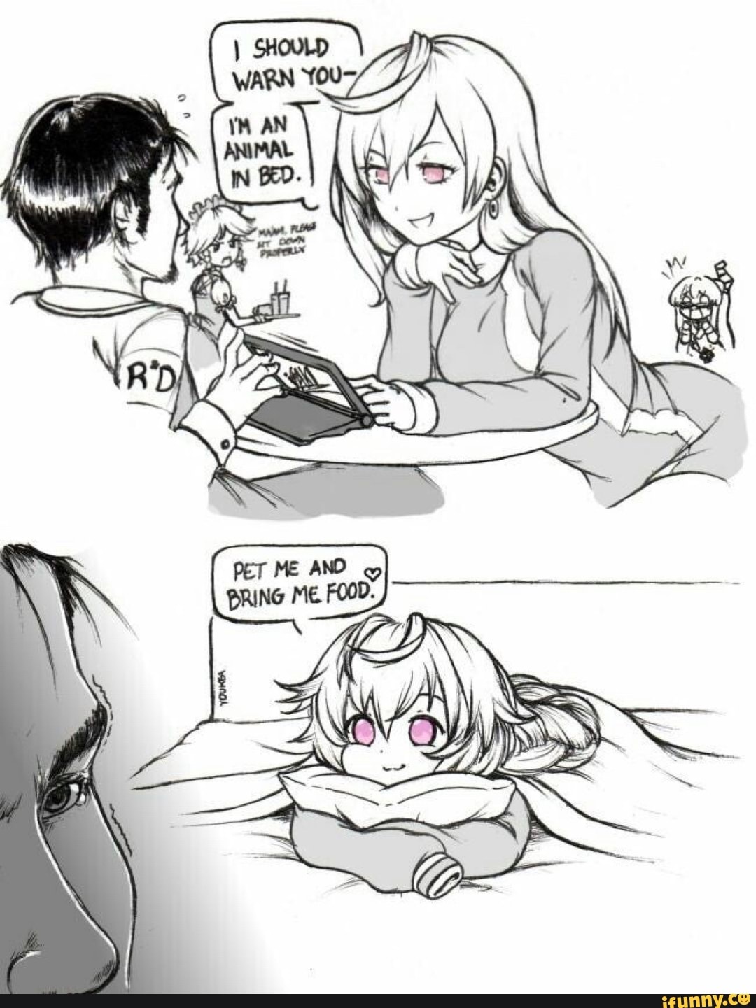 ifunny, anime, manga, otaku, weeb, hentai, doujin, bed, animal, headpats
