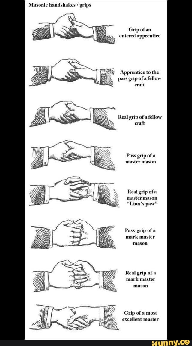 Masonic handshakes / grips Grip ofan entered apprentice Apprentice to