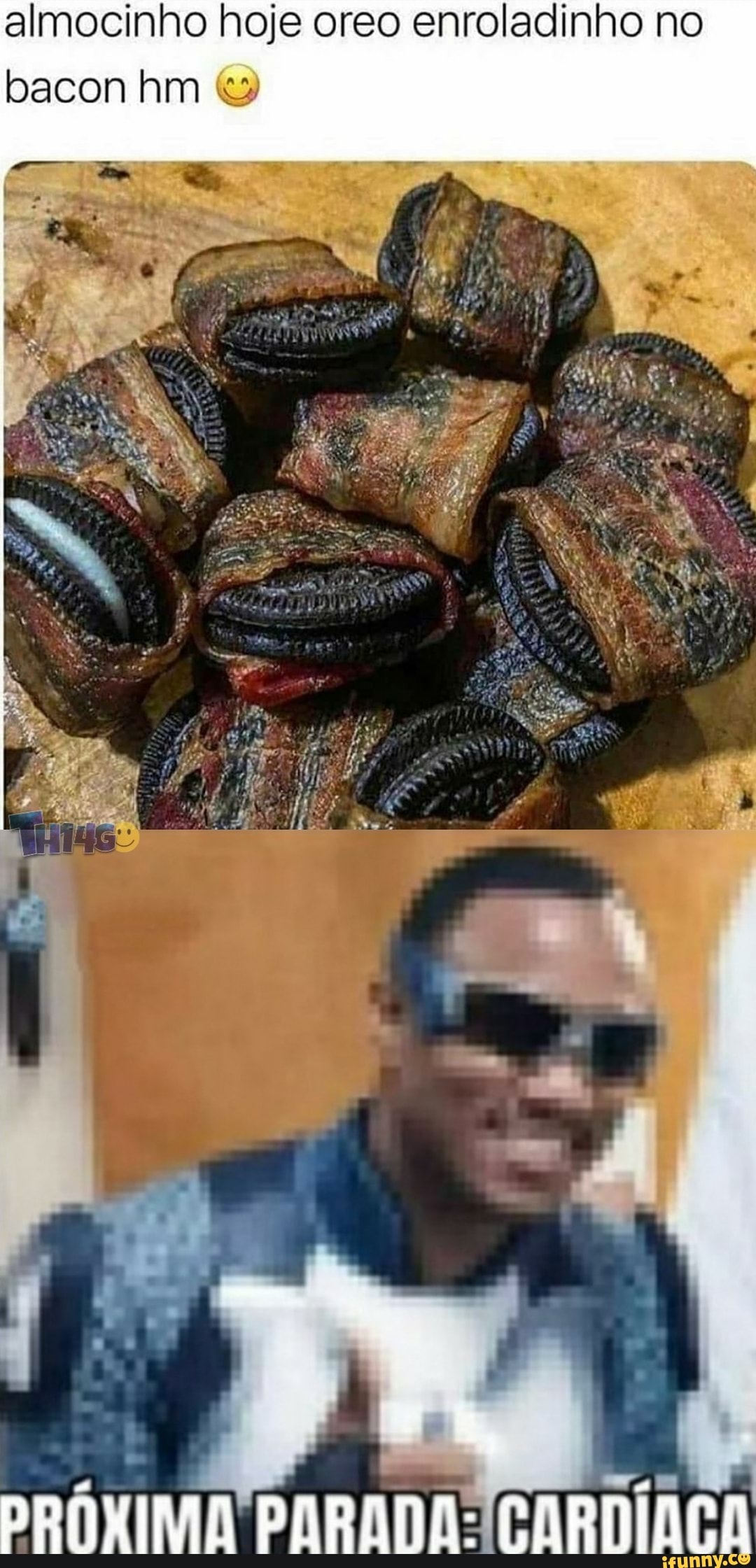almocinho hoje oreo enroladinho no bacon hm