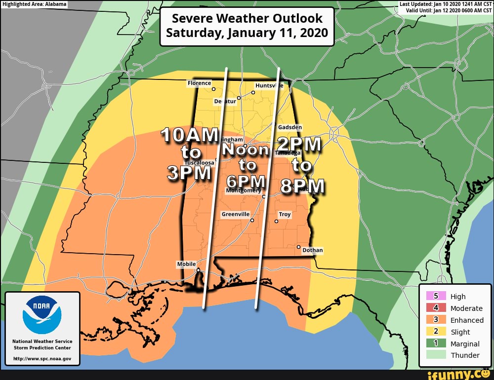 Highlighted Area Alabama Last Updated Jan 10 2020 1241 AM CST} Vati