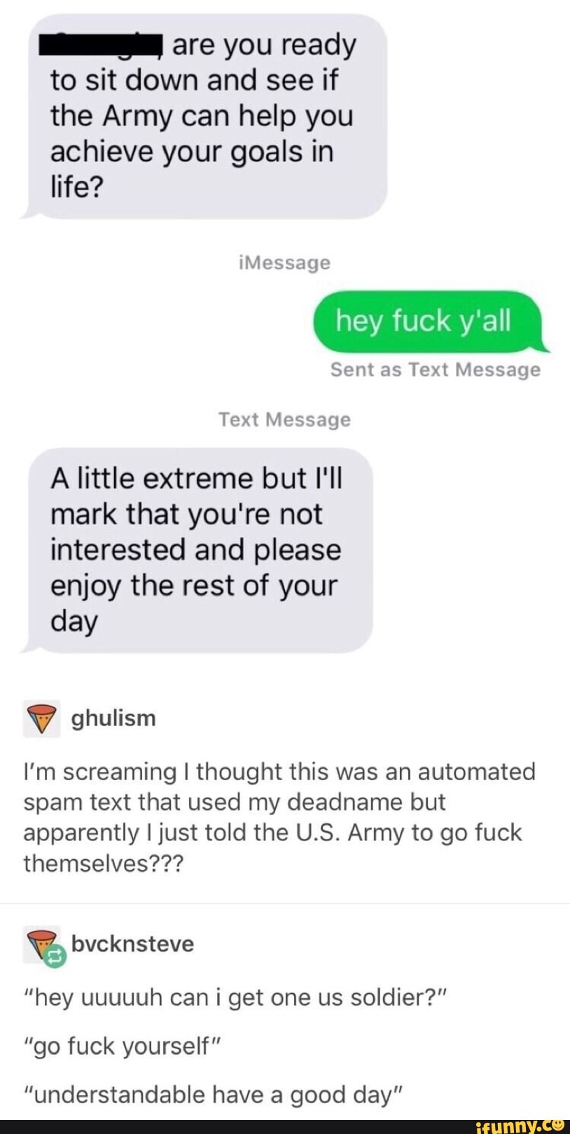 mark text as spam
