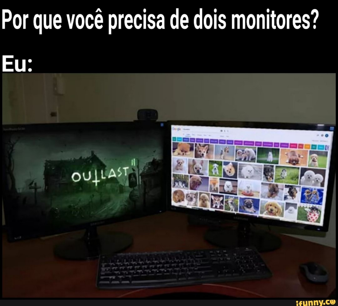 Por que você precisa de dois monitores? Eu: - iFunny