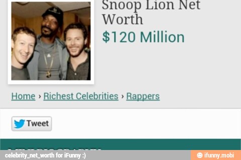 onoop Lion Net
Worth
$120 Million
Home Richest Celebrities Rappers
W Tweet