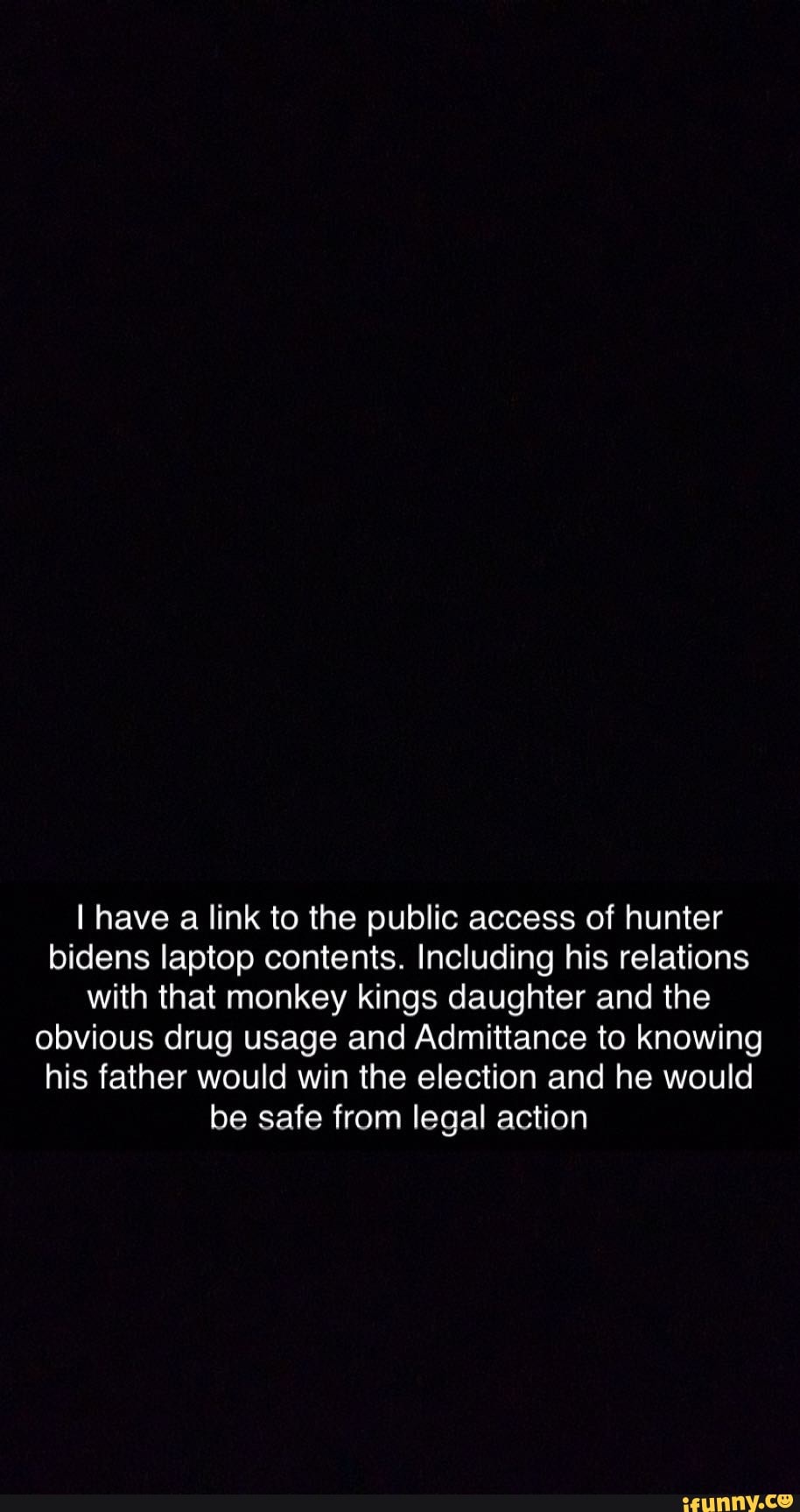 Have a link to the public access of hunter bidens laptop contents ...