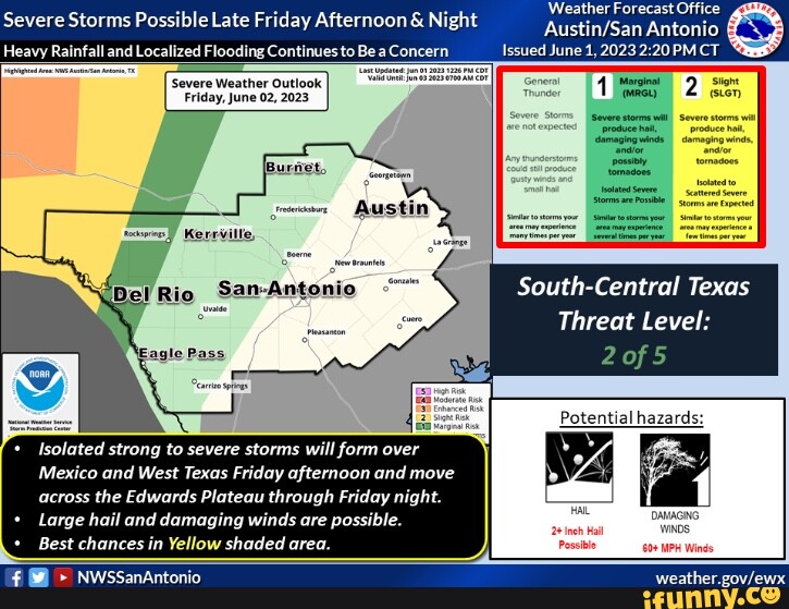 Weather Forecast Of Severe Storms Possible Late Friday Afternoon