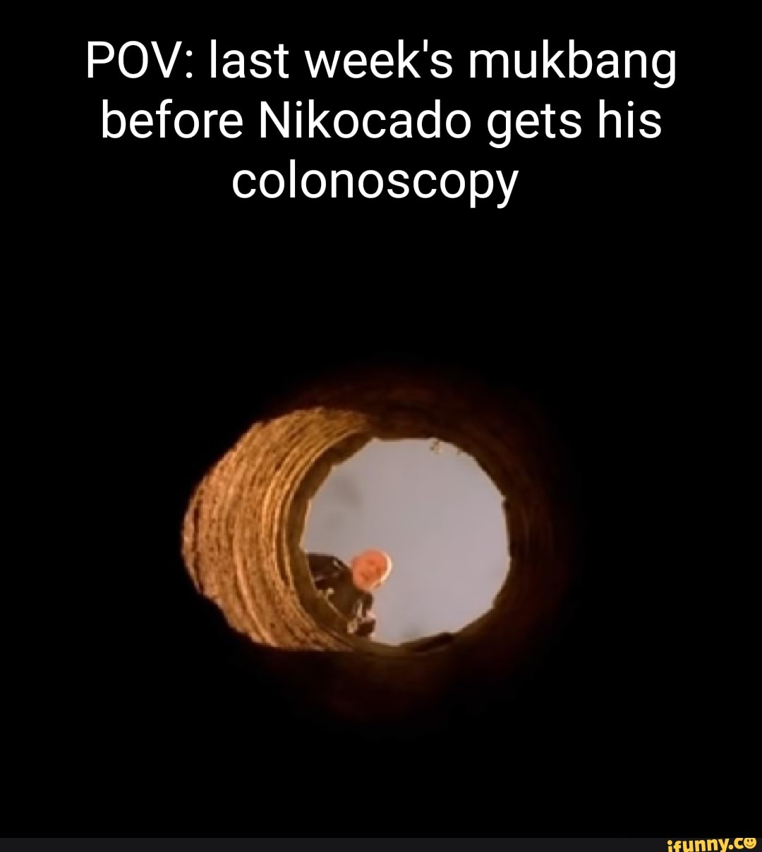 A funny colonoscopy meme highlighting the procedure's lighter side